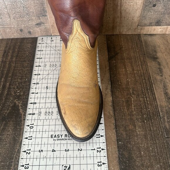 Lucchese Classics L8013 Roper Ostrich Western Cowboy Boots Mens 9 D - Picture 5 of 12